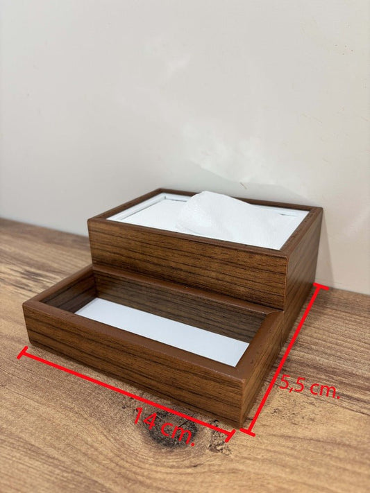 Baharatlık Bölmeli Ahşap Masaüstü Peçetelik Restaurant Dispenser - Mimoza Store