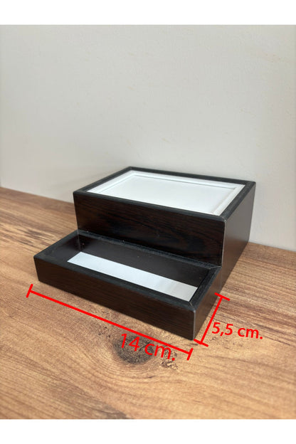 Baharatlık Bölmeli Ahşap Masaüstü Peçetelik Restaurant Dispenser - Mimoza Store